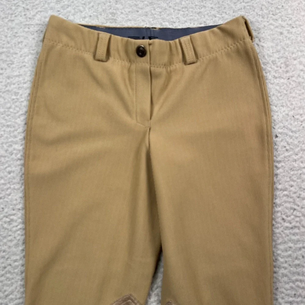 Tuffrider Equestrian Breeches Womens 26 Ribbed‎ Knee Patch Western Riding Tan